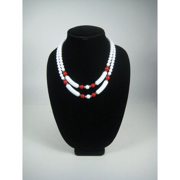 Vintage Multi Strand Beaded Necklace Goldtone 20 Inches Art Deco STYLE - Picture 5 of 8